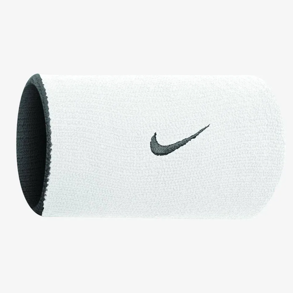 Nike Dri-Fit Home & Away Doublewide Wristbands - White/Black