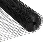 2 ft. x 100 ft. 16-Gauge Black PVC Coated Welded Wire Mesh Size 0.5 in. x 1 in.