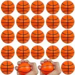 AnapoliZ Mini Sports Balls for Kids Party Favor Toy, Soccer Ball, Basketball, Football, Baseball (24 Pack) Squeeze Foam for Stress, Anxie