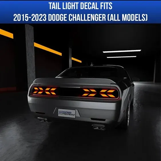 Tail Light Decal fits 2015-2023 Dodge Challenger Accessories. Sticker kit for 2015, 2016, 2017, 2018, 2019, 2020, 2021, 2022, 2023 Dodge Challenger Tail Light Including sxt, rt, SRT, scat Pack etc.