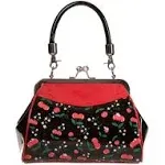 Lost Queen New Romantics Kisslock Vintage Cherry Blossom Handbag Purse