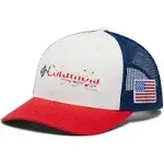 Columbia Sportswear PFG Mesh Snap Back Ball Cap, Red Spark