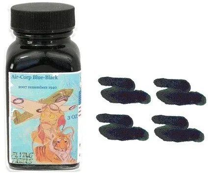 Noodlers Fountain Pen Ink Bottle - Air Corp Blue Black