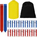 Flag Football Set, 14 Player Flag Football Belts Kit, Includes 14 Belts, 42 Flags,12 Cones and Storage Bag