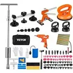 VEVOR 107 PCS Dent Removal Kit, Paintless Dent Repair Kit with Golden Lifter, Bridge Puller, Slide Hammer Dent Puller, Suction Cup Dent Puller for Auto Body Dents, Hail Damage, Door Ding