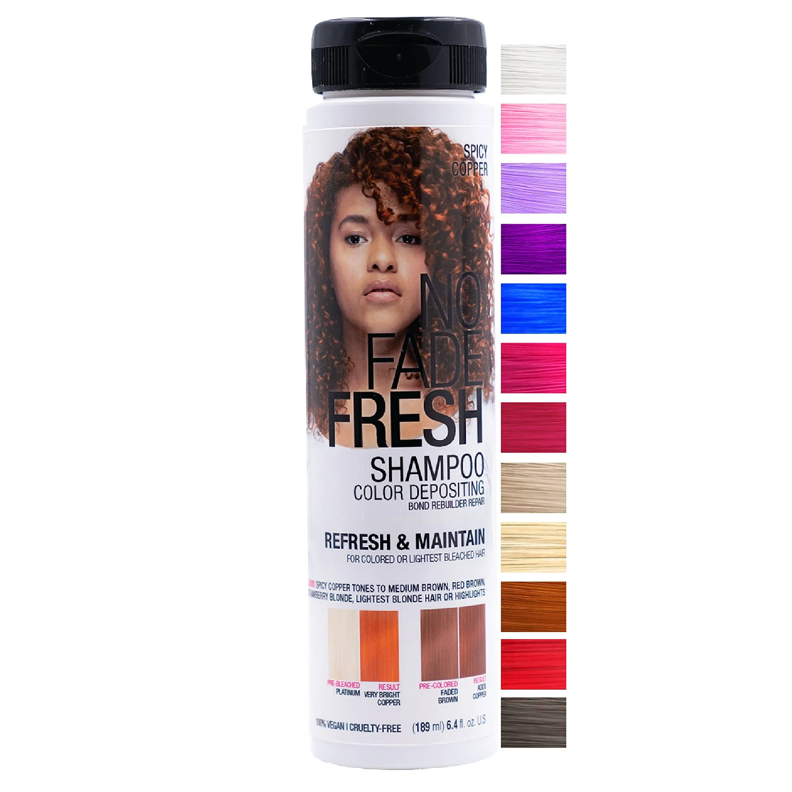 No Fade Fresh Spicy Copper Hair Color Depositing Shampoo with BondHeal Bond