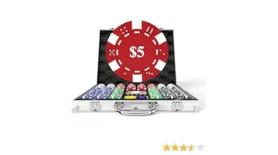 500PCS Poker Set with Denominations, 11.5g Numbered Poker Chips Set with Case for Texas Hold'em & Blackjack, Value Poker Set, Denominated Chips Set for Adults