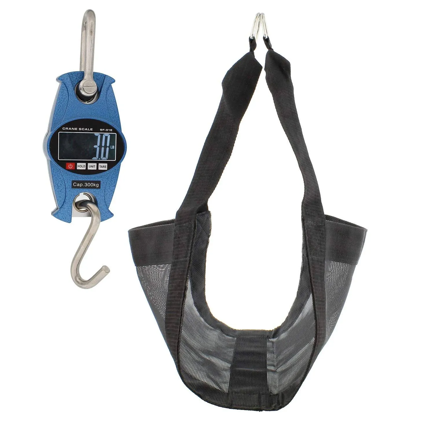 Digital Hanging Scale Orange Calf Scale & Calf Sling for Weighing 660 lb Mini Crane Scale & Livestock Sling