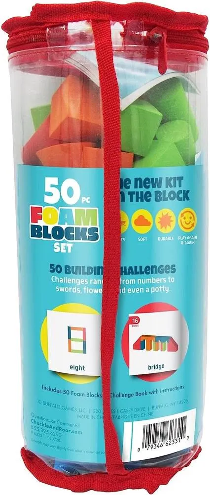 Chuckle &amp; Roar - Foam Blocks Set - Big Colorful Blocks for Toddlers - Educationa