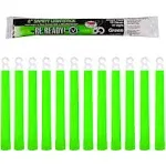 Be Ready - Industrial 12 Hour Illumination Emergency Safety Chemical Light Glow Sticks (12 Pack Green)