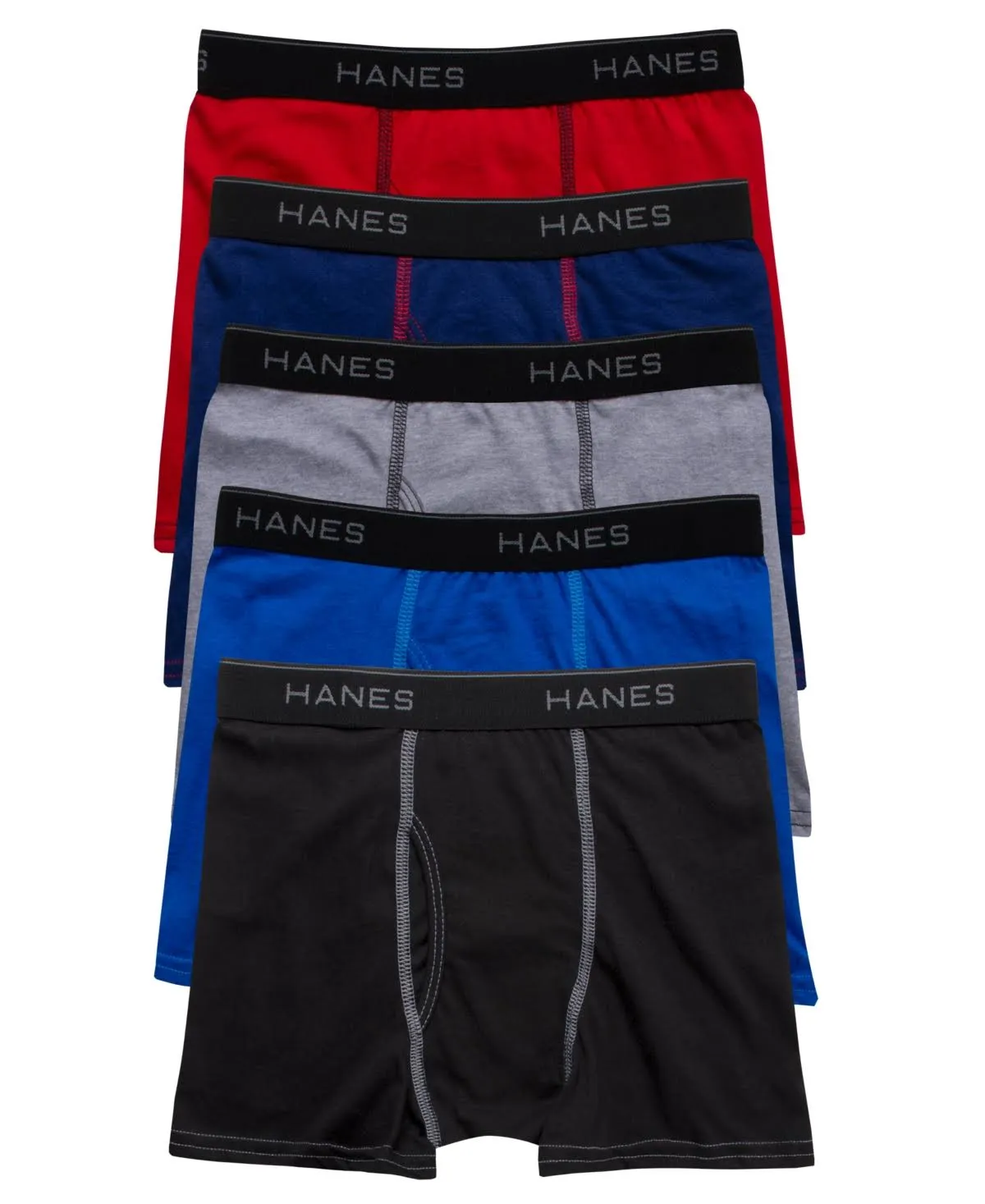 Hanes Boys' Ultimate Lightweight Boxer Briefs, 5-Pack - Size Large