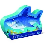 Crocodile Creek 36-Piece Jigsaw Floor Puzzle - Fun Floor Puzzles for Kids Ages 3-5 - Heavy-Duty Shaped Box for Storage - Shark Reef - 27" W x 20" H Finished