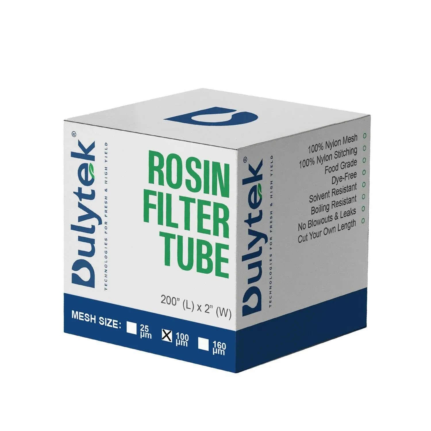 Dulytek® Premium Nylon Filter Tube, 2" x 200" Roll, Various Micron Mesh Sizes Available