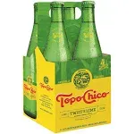 Topo Chico Lime Twist Water - 4 pack, 12 fl oz bottles