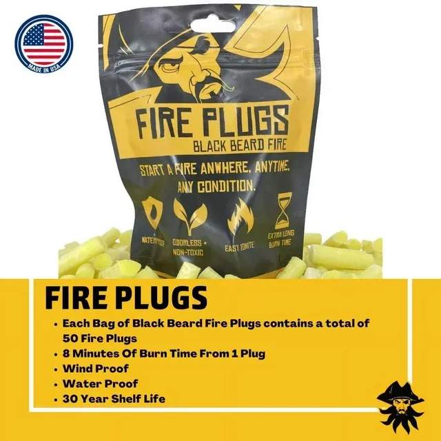 Black Beard Fire Plugs Fire Starter