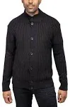 x Ray Men's Stand Collar Cardigan, Black, X-Large