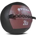 20 lb Soft Medicine Wall Ball Leather-Titan Fitness