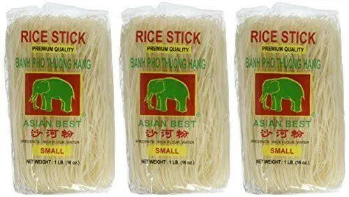 Asian Best Premium Rice Stick Noodle, 16 oz (3 Pack)