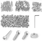 200pcs M5 T-Muttern Sortiment Kit Hammermutter mit Innensechskant-Bundkopfschrauben für Profilnut