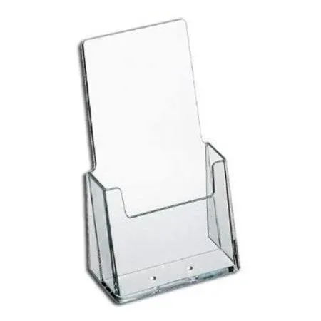 Source One Premium Counter Top Trifold 4-Inch Wide Acrylic Brochure Holder (10 Pack)