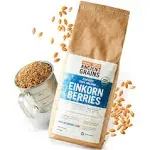 Grand Teton Ancient Grains - 100% Organic Einkorn Berries, Premium Food-Grade Farro Piccolo, for Milling Into Flour, Baking, Pilafs, & Soups, 5 lbs