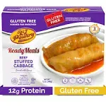 KJ Poultry Kosher Gluten Free Food, Beef Stuffed Cabbage Rolls in Gravy - MRE Meat Meals Ready to Eat (1 Pack) Prepared Entree Fully Cooked, Shelf