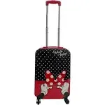 Disney Minnie Mouse Polka Dot Hardside 20 inch ABS 360 Spinner Luggage