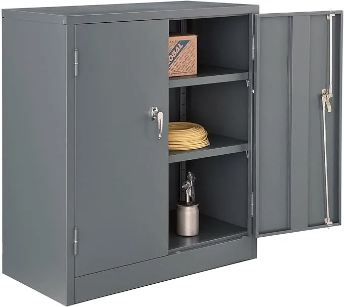 Global Industrial Unassembled Counter Height Cabinet, 36x18x42, Gray