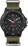 Timex Gallatin Nylon Slip-Thru Watch - Solar Green/Black Dial TW4B14500JV