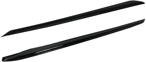 Fits 19-23 BMW G20 M Sport Bumper M-Performance Side Skirts Gloss Black 2PC ABS