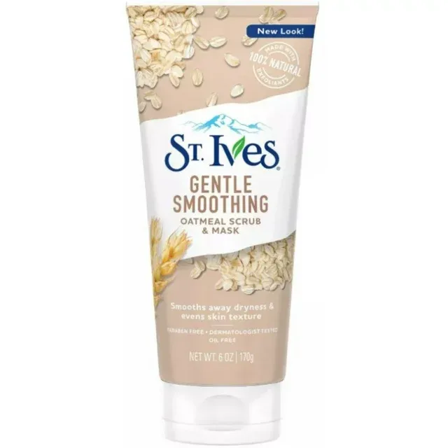 St. Ives Gentle Smoothing Face Scrub and Mask Oatmeal 6 oz (Pack of 6)