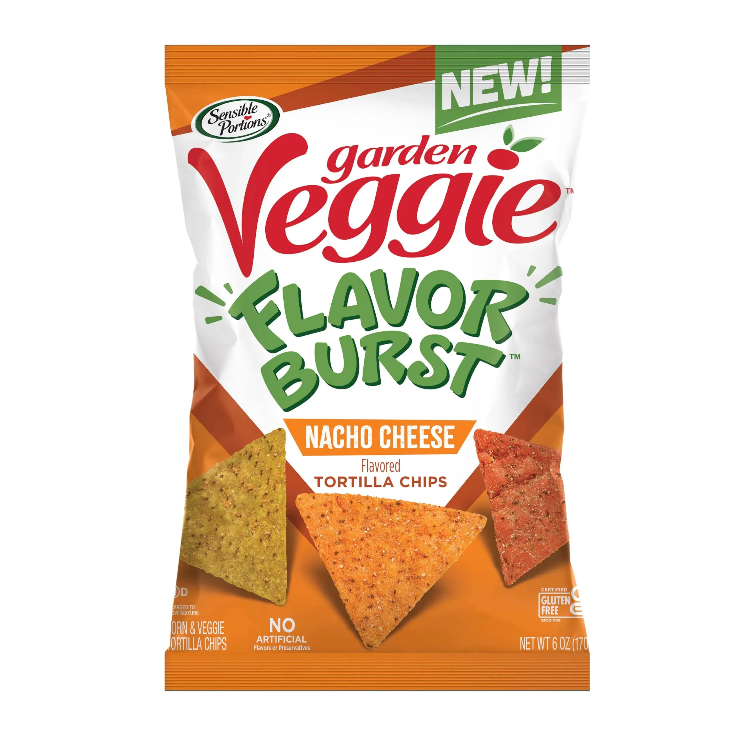 Sensible Portions Garden Veggie Flavor Burst Nacho Cheese 6 Oz Bag