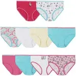 Hanes Girls and Toddler Underwear, Cotton Knit Tagless Brief, Hipster, and Bikini Panties, Multipack (Colors May Vary)