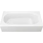 American Standard 2390202.011 Princeton 60 in. x 30 in. Americast Apron-Front Bathtub with Left Hand Drain, Arctic