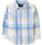 The Children's Place Baby Boys' Long Sleeve Button Down Shirt