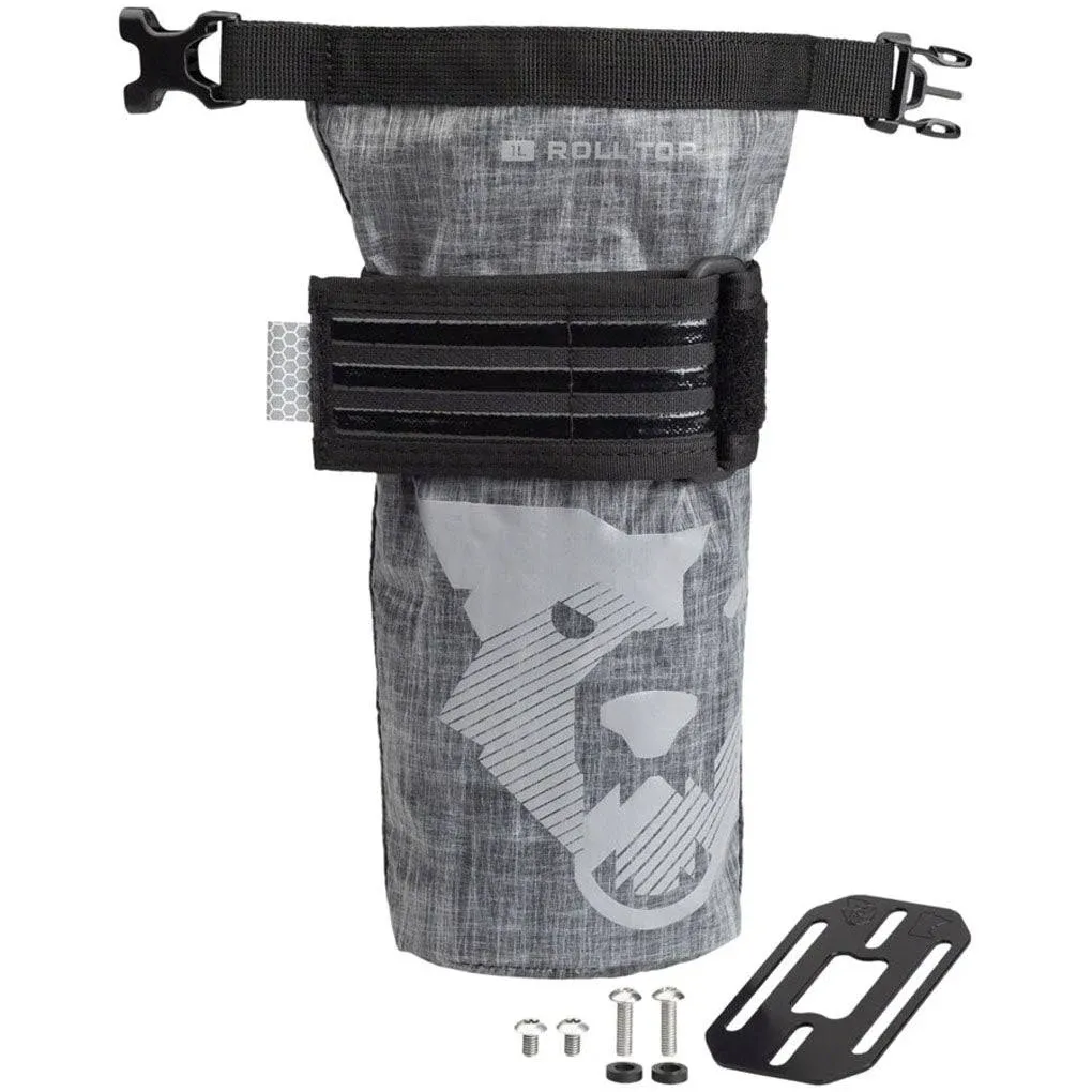 Wolf Tooth B-RAD TekLite Roll-Top 1L Black Bag and Mounting Plate