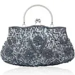 Gets Noble Beaded Sequin Flower Evening Purse