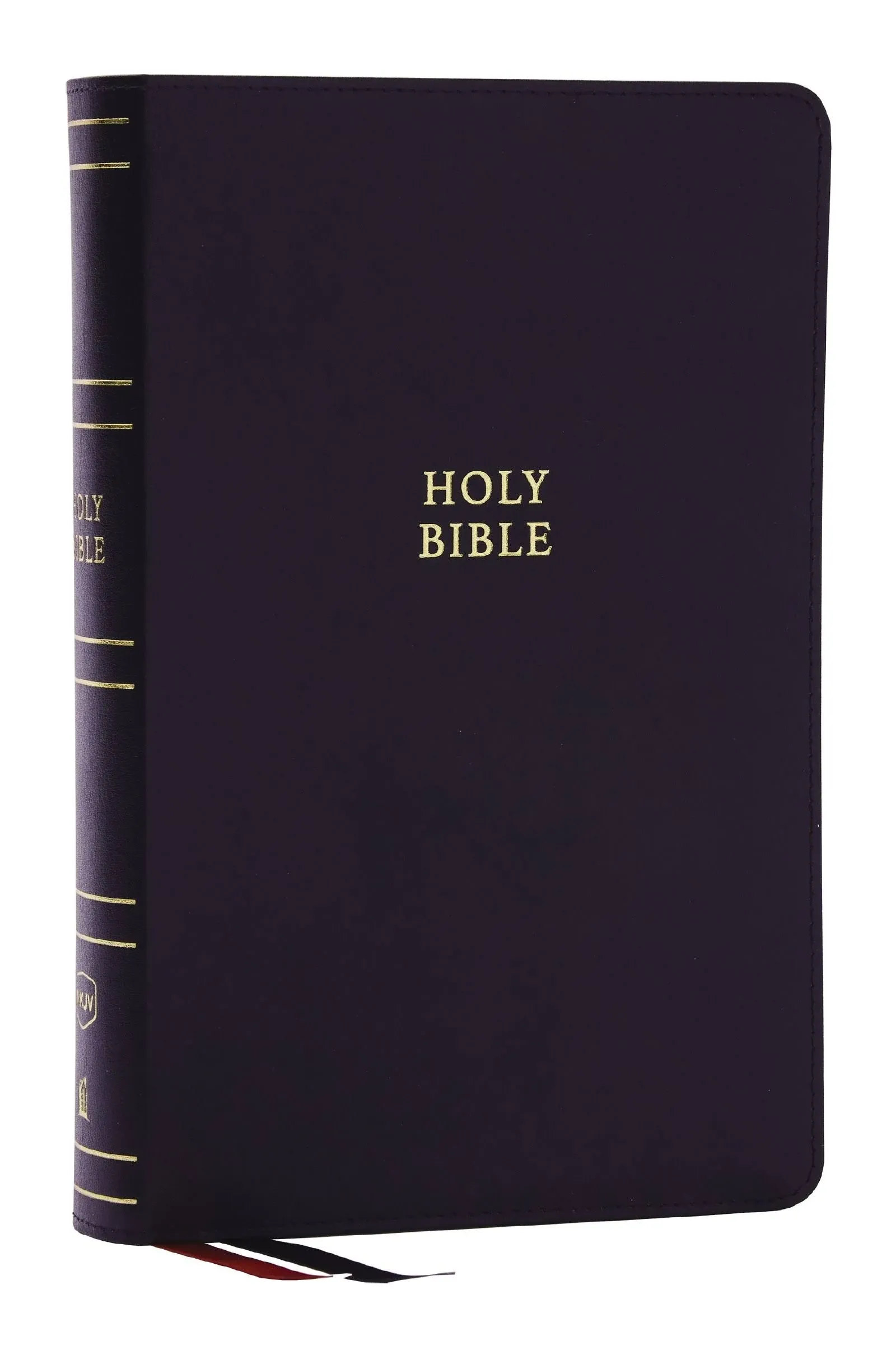 NKJV, Single-Column Reference Bible, Verse-by-Verse, Bonded Leather, Black, Red Letter, Thumb Indexed, Comfort Print [Book]