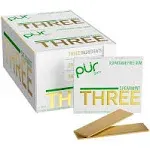 Pur Three | Sugar Free Chewing Gum | 100% Xylitol | Vegan, Aspartame Free, Gluten Free & Diabetic Friendly | Natural Spearmint Flavored Gum, 12