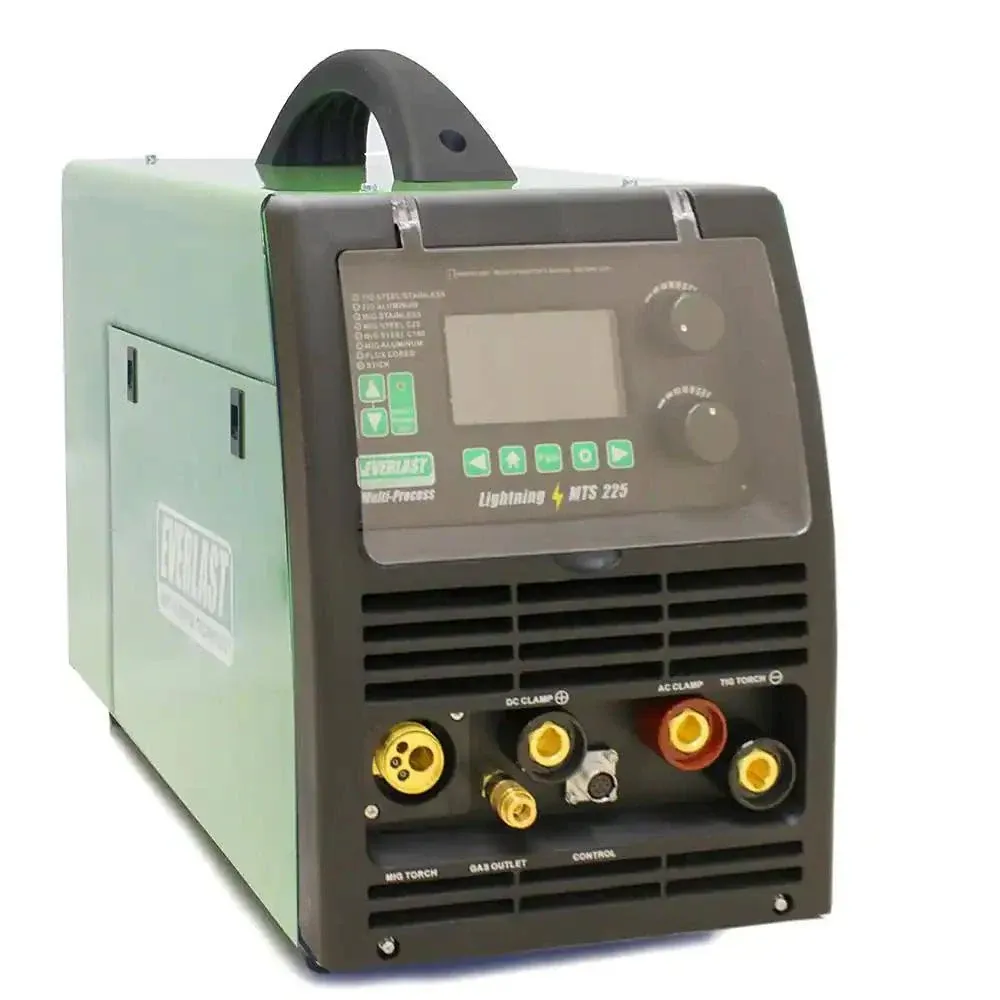 LightningMTS 225 Welder AC/DC TIG with PULSE/MIG/Stick 200 Amp Dual Voltage 110v/220v