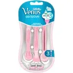 Gillette Venus Sensitive Women's Disposable Razor, 3 Count