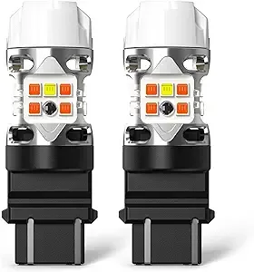 Lasfit T3 3157 LED Bulb Switchback Built in Resistor Front Turn Signal 4157 ...