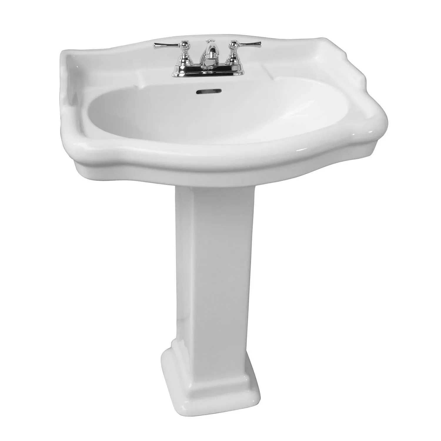 3-844WH BARCLAY STANFORD PEDESTAL 25x20x35 WHITE 4IN cc B/3-844 SINK C/3-840 COLUMN