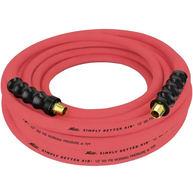 Milton Ulr 1/2" Id X 50' (3/8" Mnpt) Ultra Lightweight Rubber Hose, Robust, Durable Air Hose For Extreme Environments Lowes.com