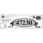 Gibraltar Mailboxes Reflective Address Number Plaque, Black Plastic