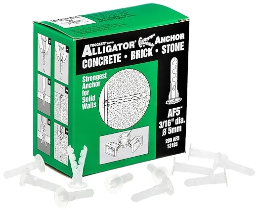 (AF5™) 3/16 ALLIGATOR® Anchor w/ Flange Nylon (200)