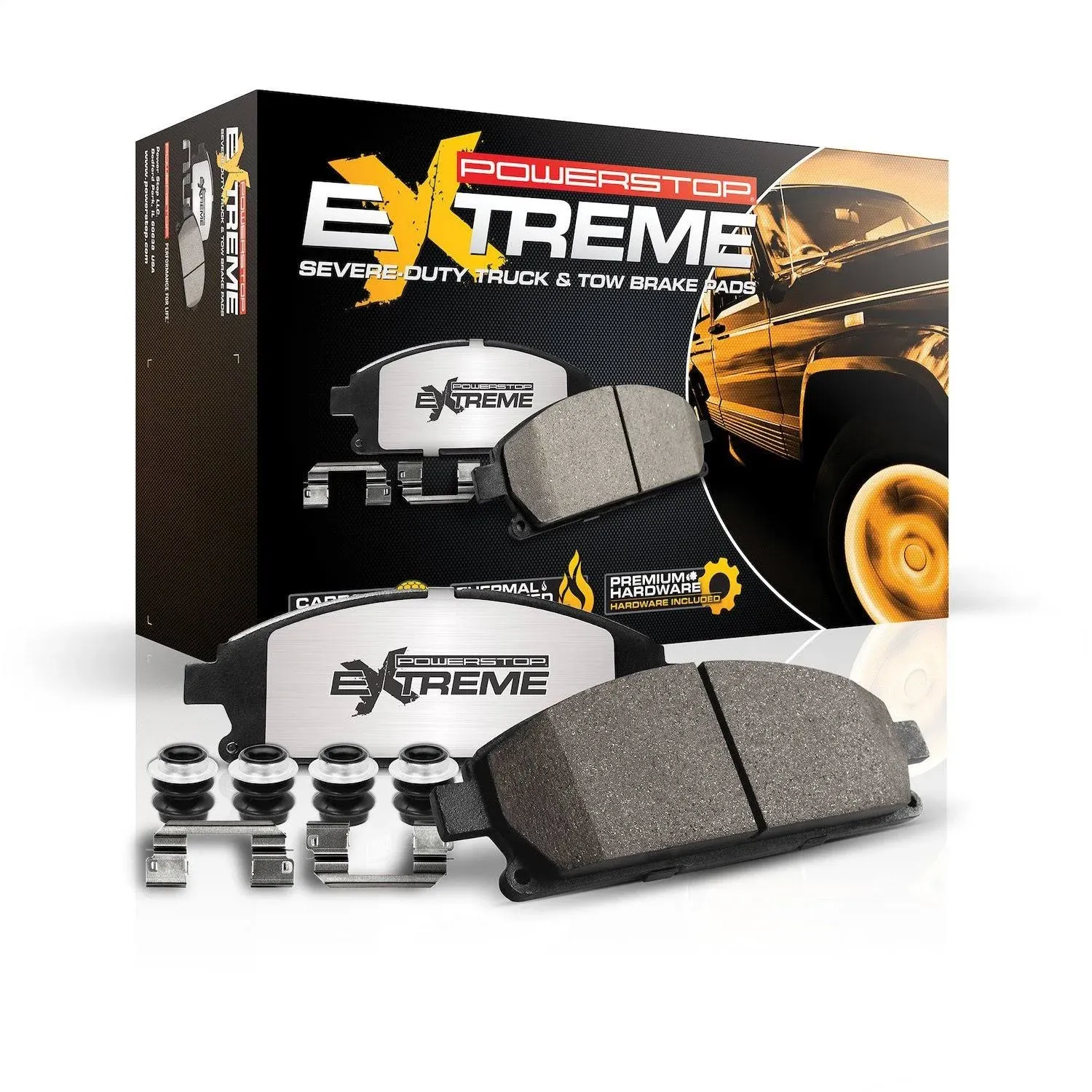 NEW POWERSTOP EXTREME TRUCK&amp;TOW CARBON FIBER BRAKE PADS Z36-1084