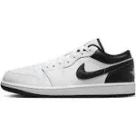 NIKE Air Jordan 1 Low Men's Shoes (553558-132,White/Black-White) Size 9