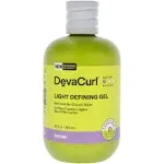 DevaCurl Light Defining Gel, Soft Hold Styler for Natural Curls, Enhances Texture & Shine, Non-Flaking, Hydrating Formula, For All Curl Types, Includes Wooden Comb (Pack of 1)