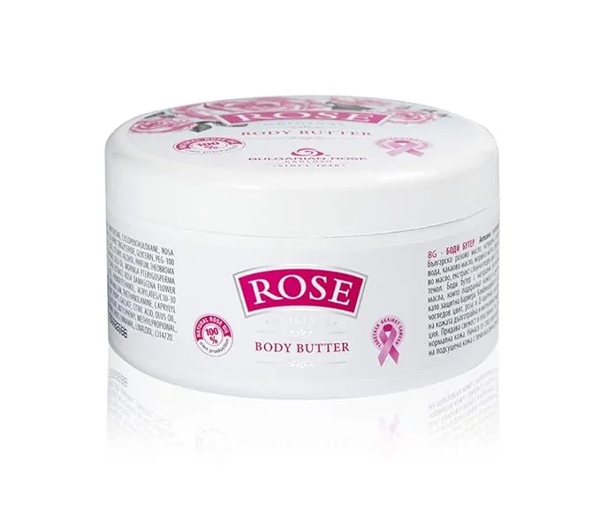 Bulgarian Rose Body Butter with Natural Rose Oil for moisturizing and rejuvenating the skin